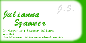 julianna szammer business card